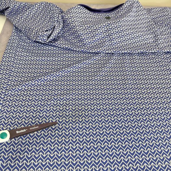 Greyson Golf Polo Shirt Men’s XL Performance Purple White Stripe READ - Picture 7 of 12